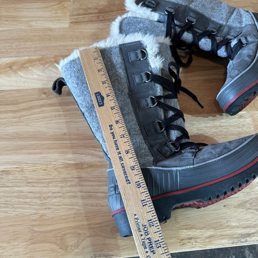 Sorel Tivoli High ll Snow Boots Woman's&nbsp; 7.5 Suede Felt Winter Boot Grey