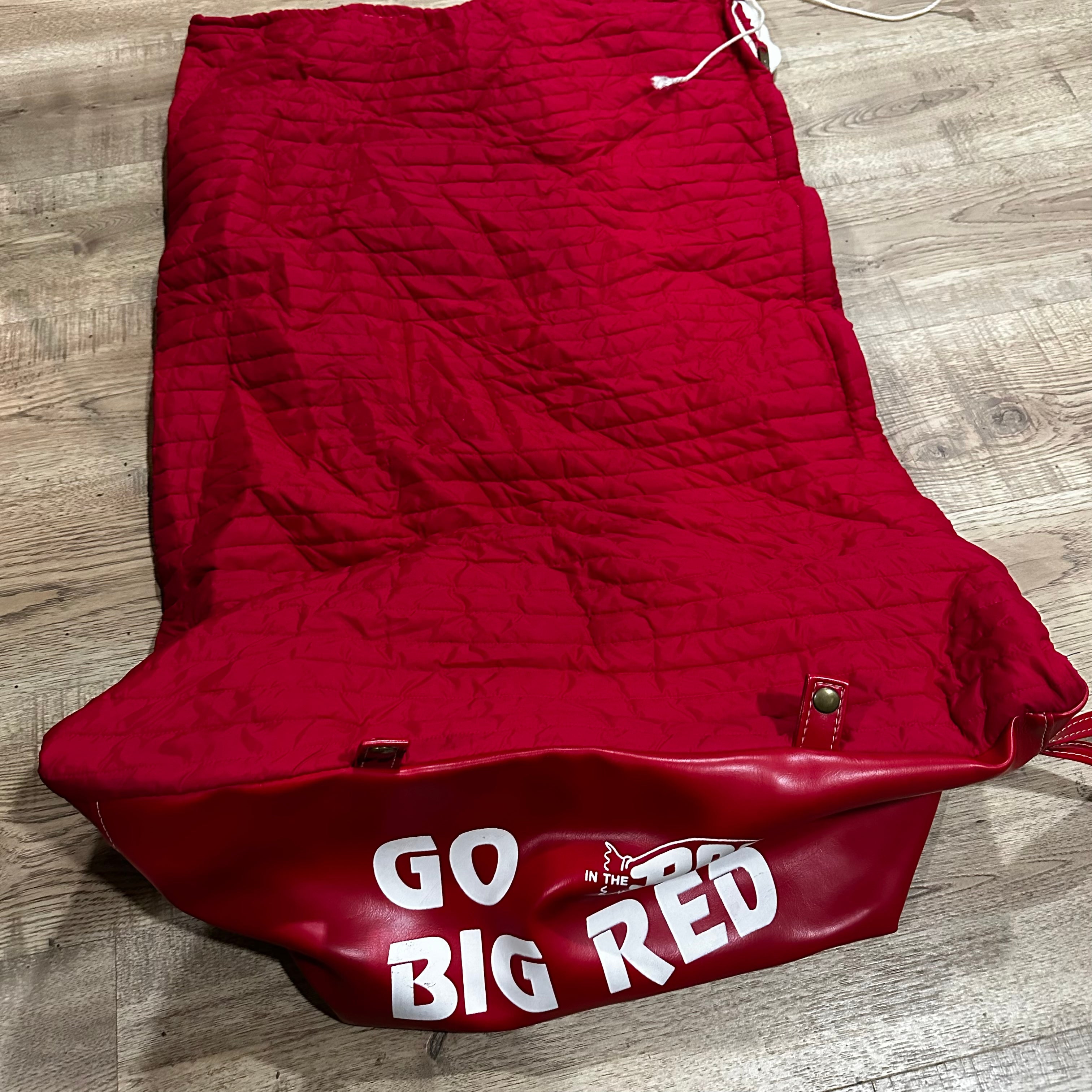 RARE 80s Vintage Nebraska Go Big Red Warm Bag game day Carry in the bag