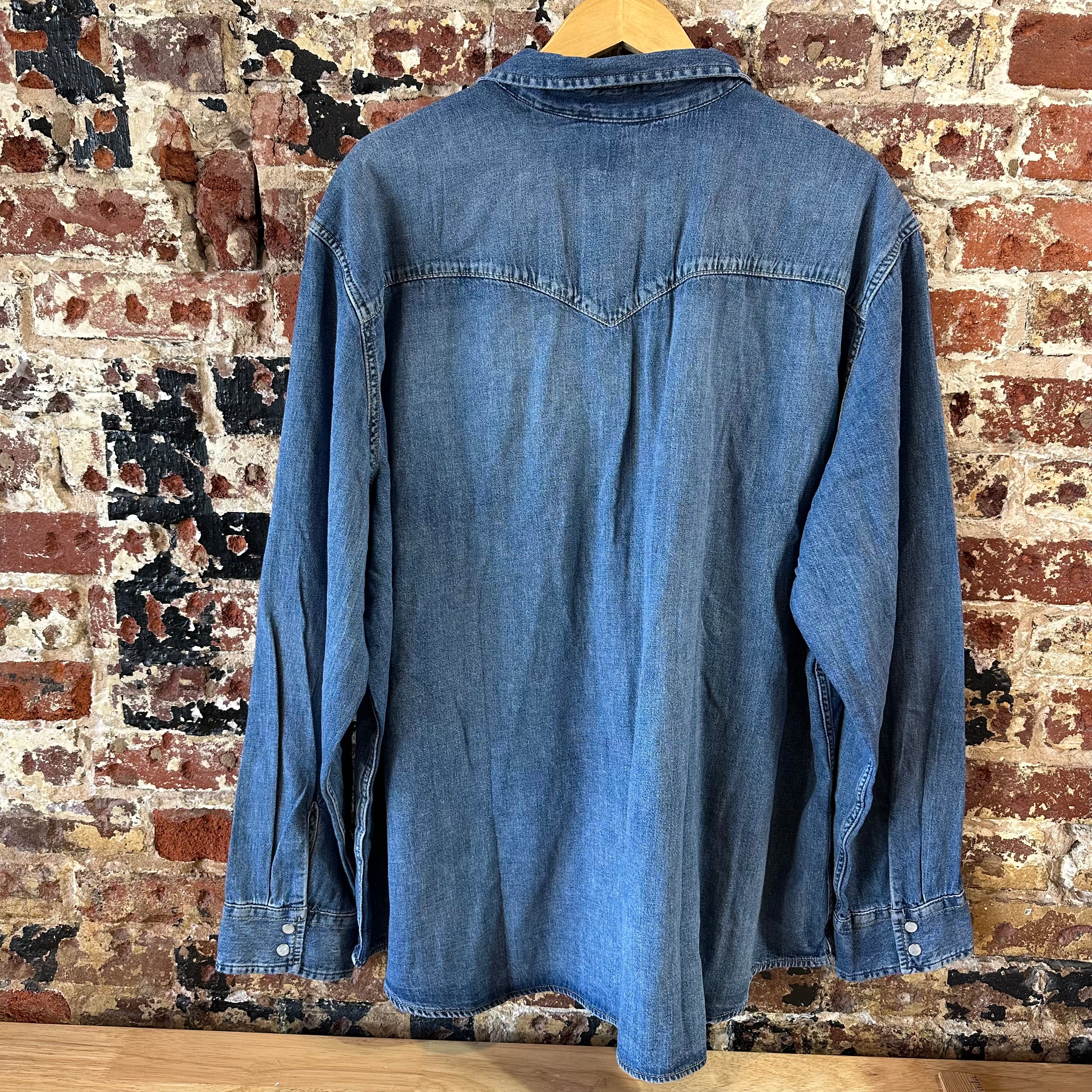 Levi's Mens 3XL Pearl Snap Western Jean Shirt NEW