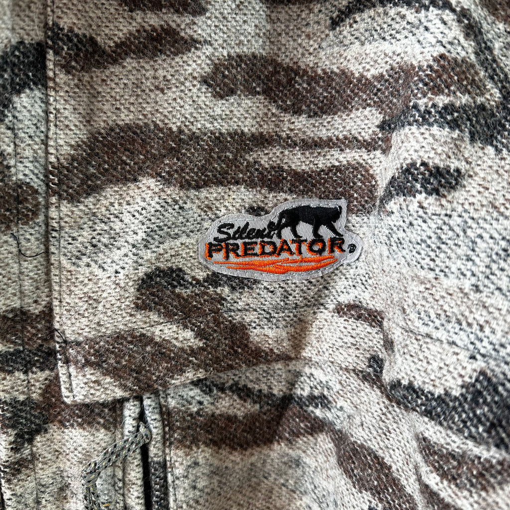 Silent Predator Men’s XL Wool Camo Hunting Coat High Quality EUC