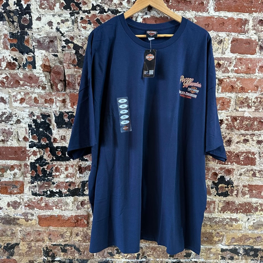 Harley Davidson Men's 5XL Short Sleeve Blue T-Shirt NEW