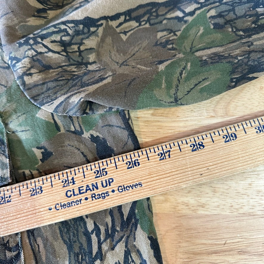 Vintage Trebark Shirt Mens 2XL Brown Green Camo Hunting Button Up Field Camp