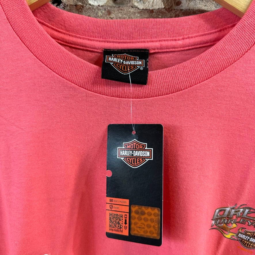 Harley Davidson Men's 2XL Short Sleeve Pink T-Shirt NEW