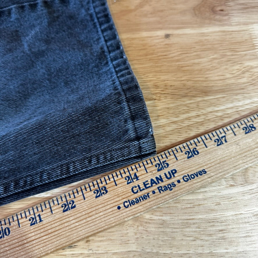 Levis 505 Jeans Mens 38x30 Regular Zip fly Faded Black denim Levi's