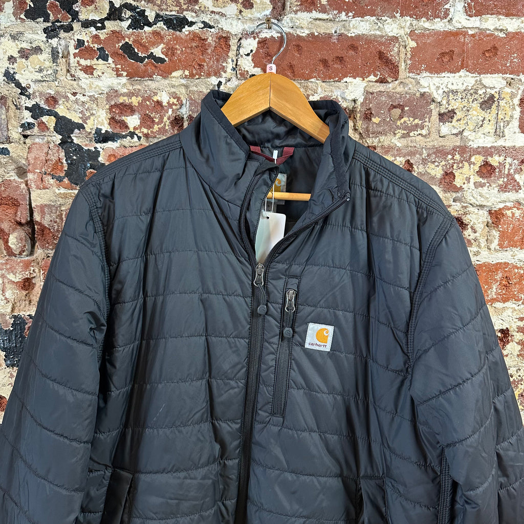 Carhartt Mens Small Rain Defender Black Jacket