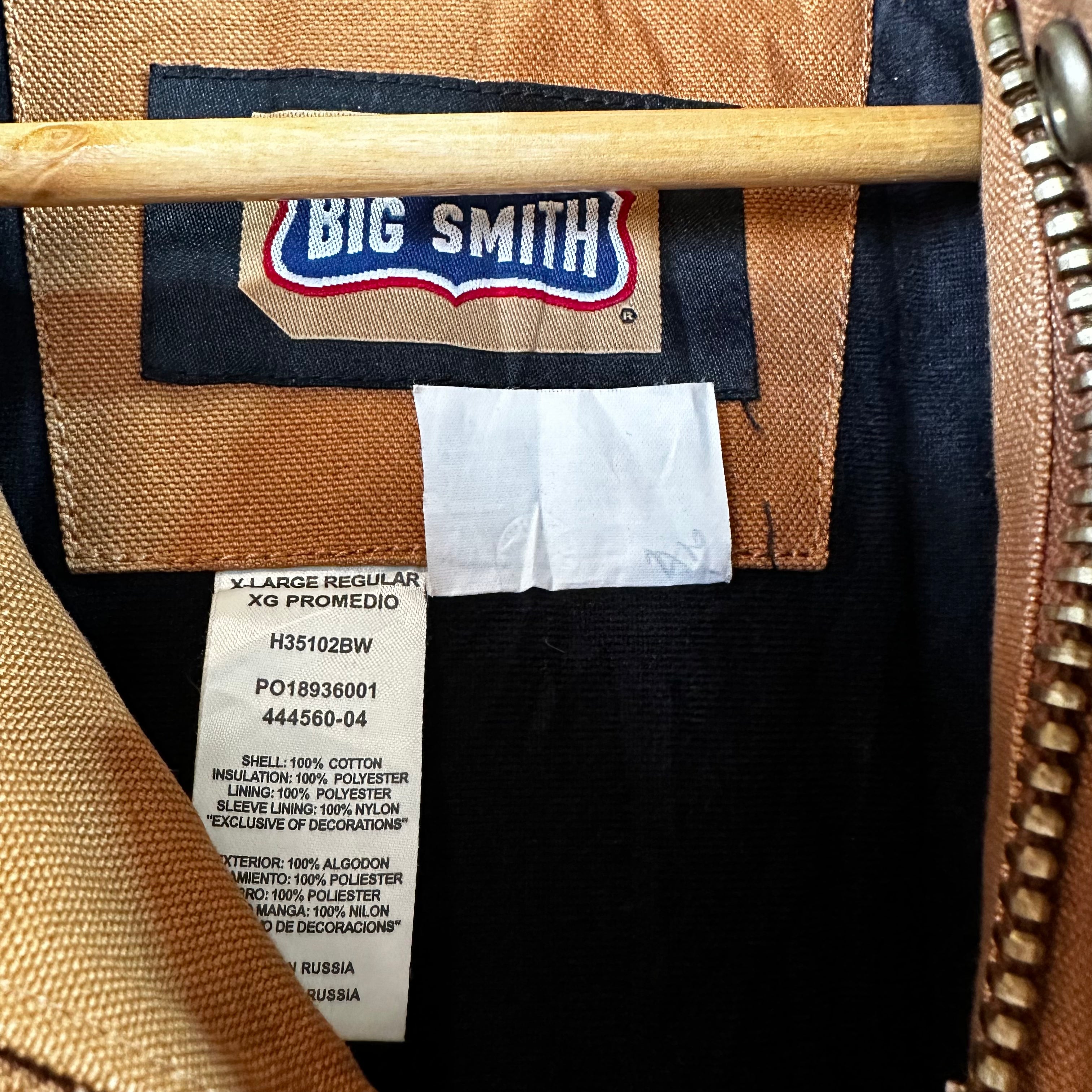 Big Smith Jacket Workwear Full Zip Men’s Sz XL Brown Canvas Heavy Insulated
