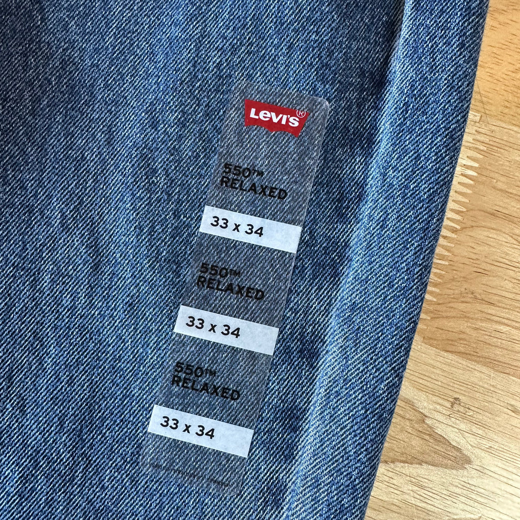 Levi's 550 Mens 33x34 Blue Jeans NEW