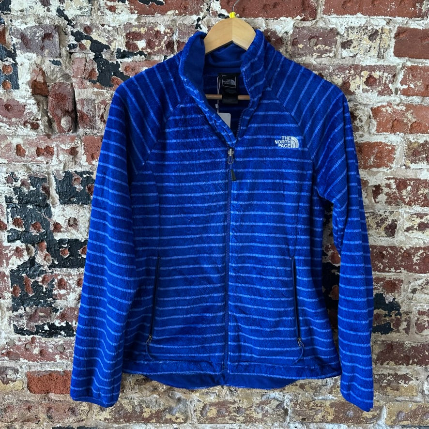 The North Face Women's Medium Full zip Fleece Purple Zip Striped