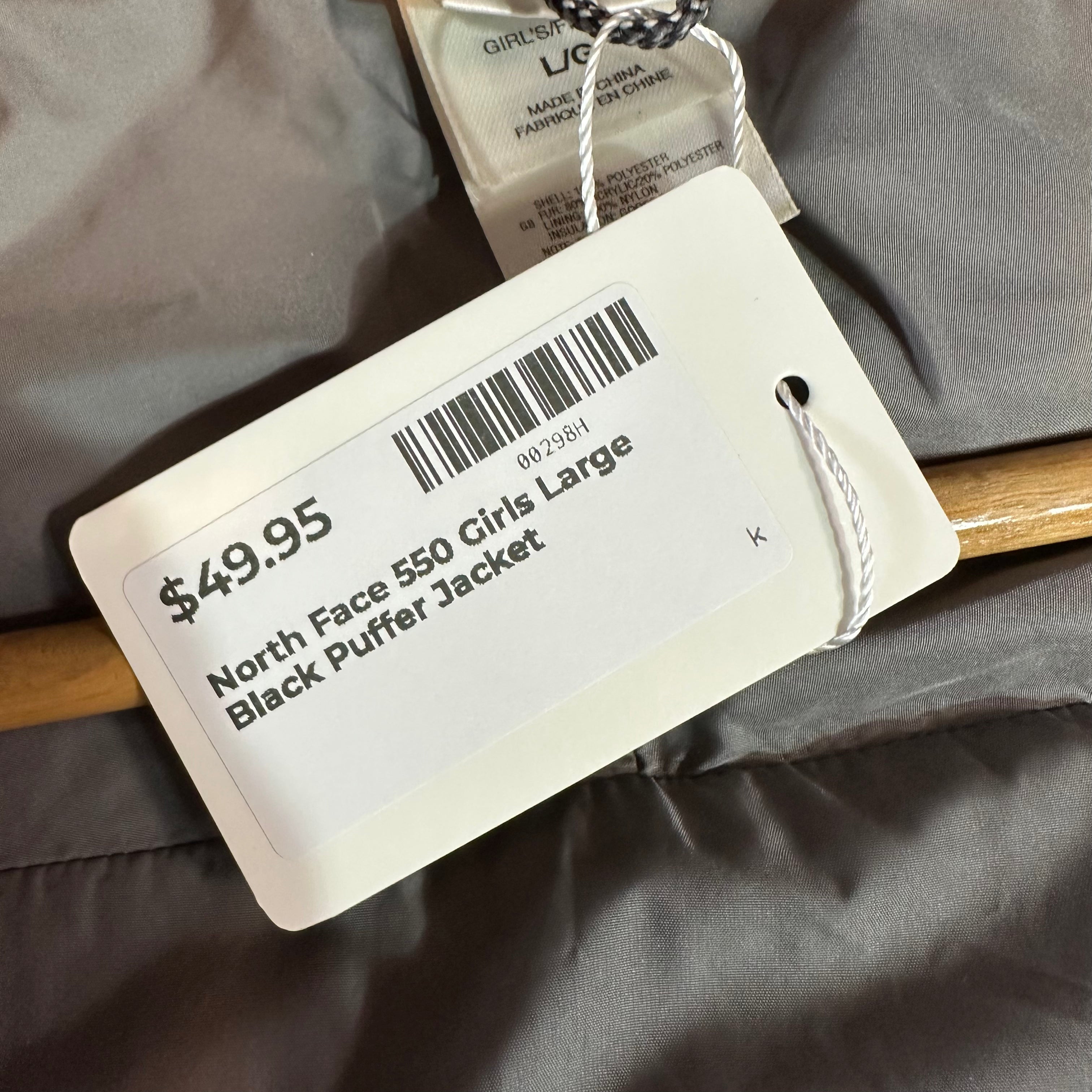 North Face 550 Puffer Jacket Girls Large