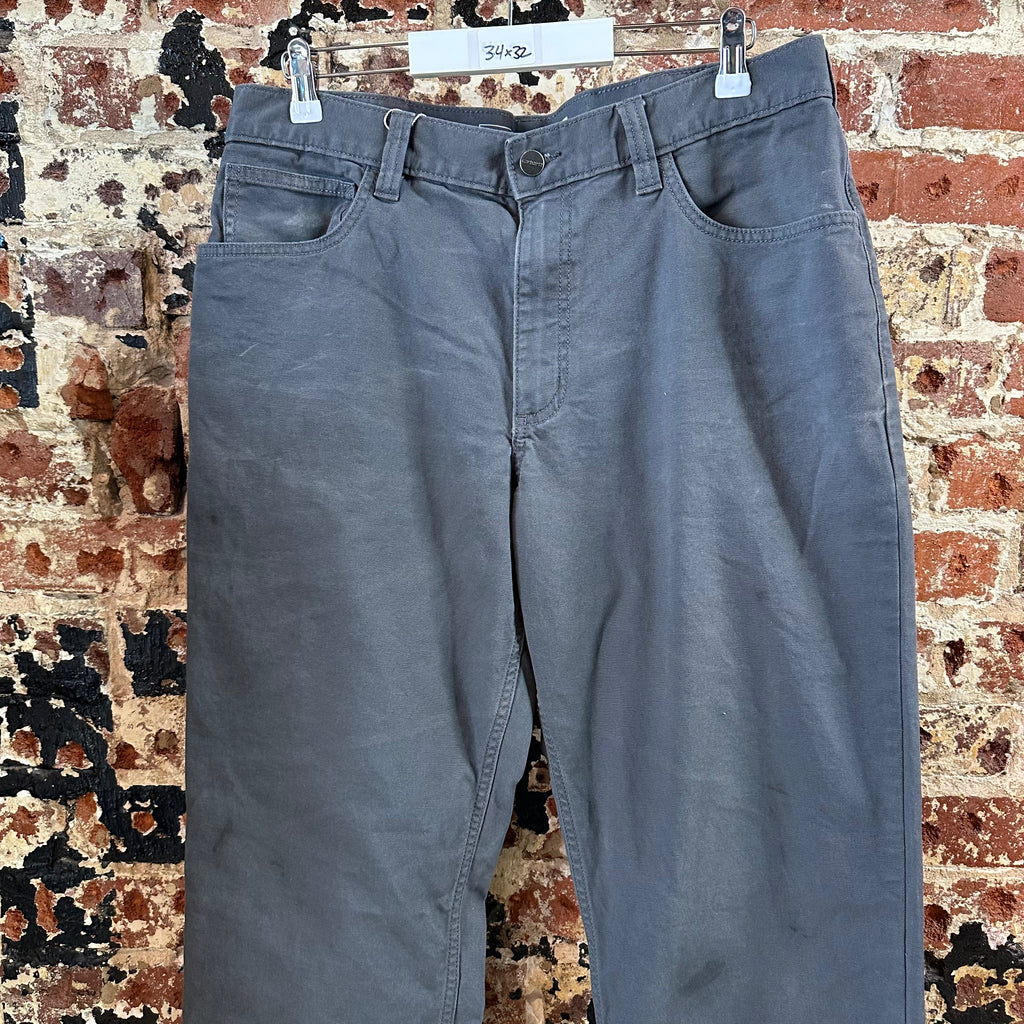 Carhartt Mens 34x32 Gray Pants