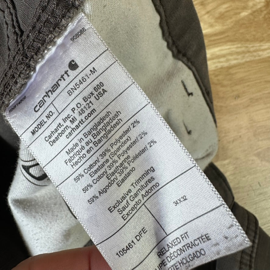 Carhartt Mens 34x32 Gray Cargo Pants