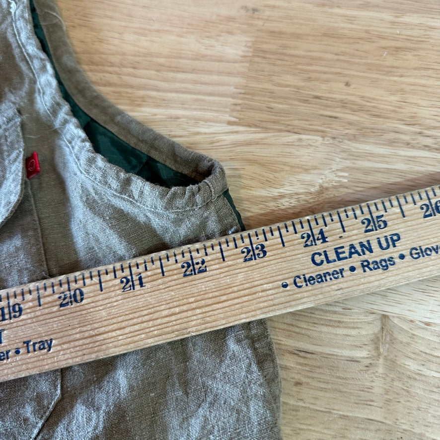 On The Brink Vest 90’s Vintage Fishing Hunting Utility Cargo Mens XL Tan