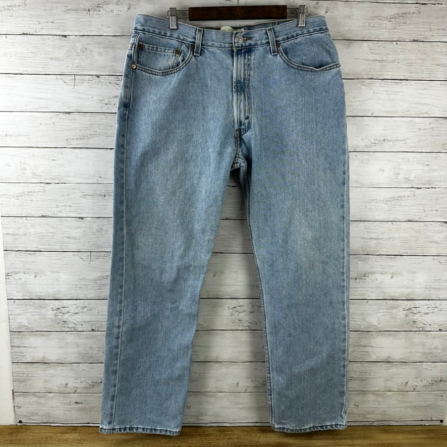 Levis 505 Jeans Mens 38x32 Regular Zip fly (measures 37x30) Blue denim Levi's