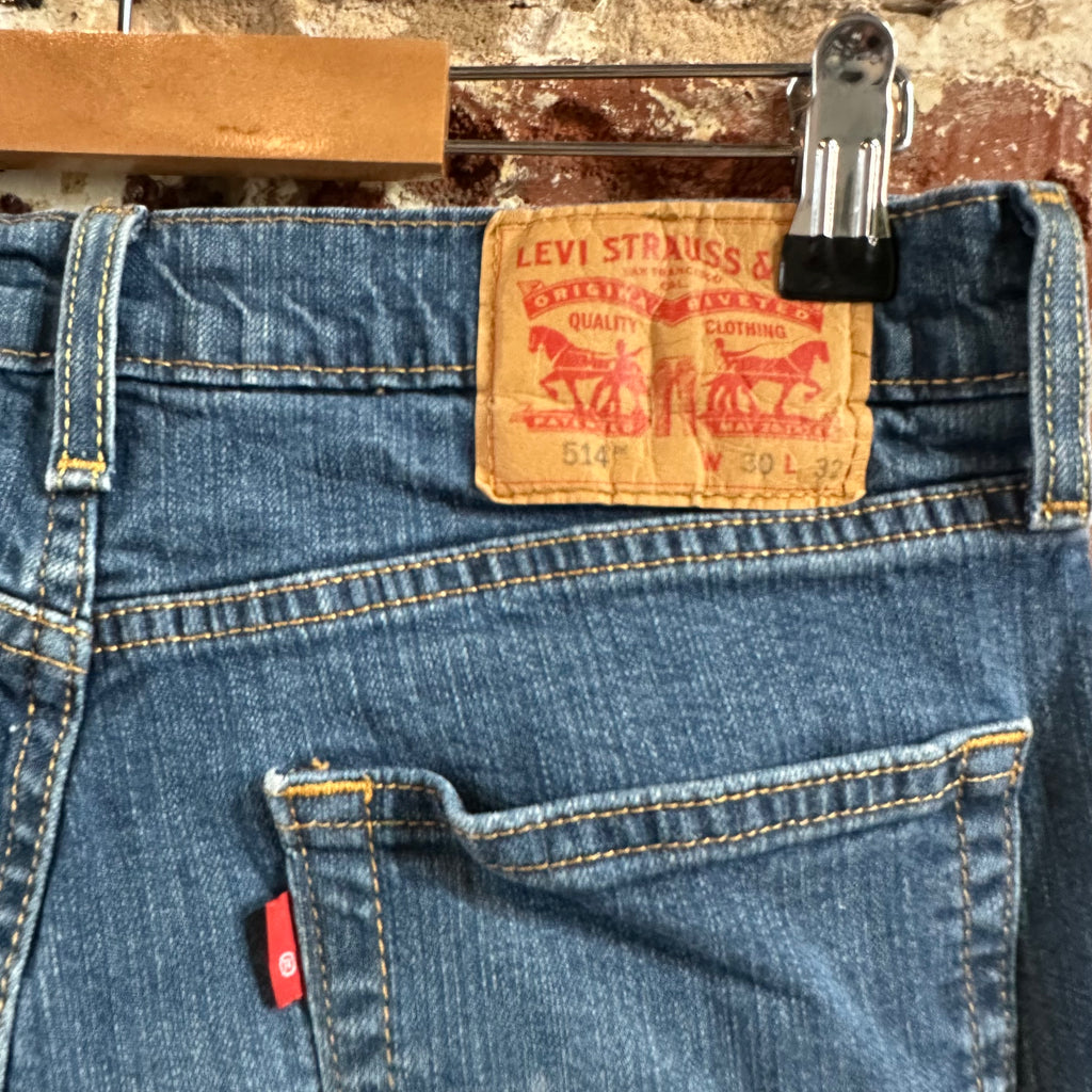 Levis 514 Mens 30x32 Blue Jeans