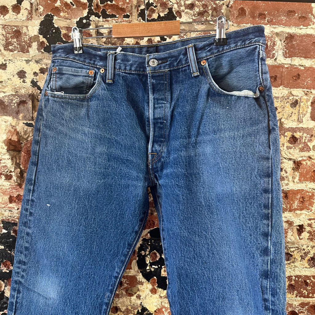 Levis 501 Mens 36x29 Blue Jeans