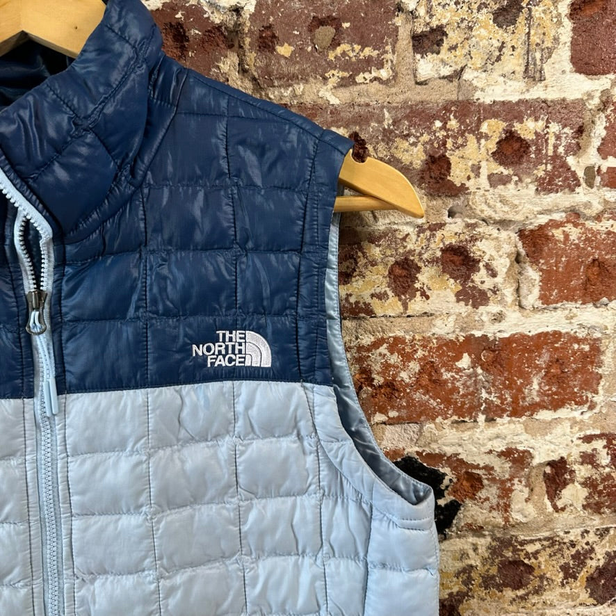 North Face Womens Small Thermoball Blue Vest