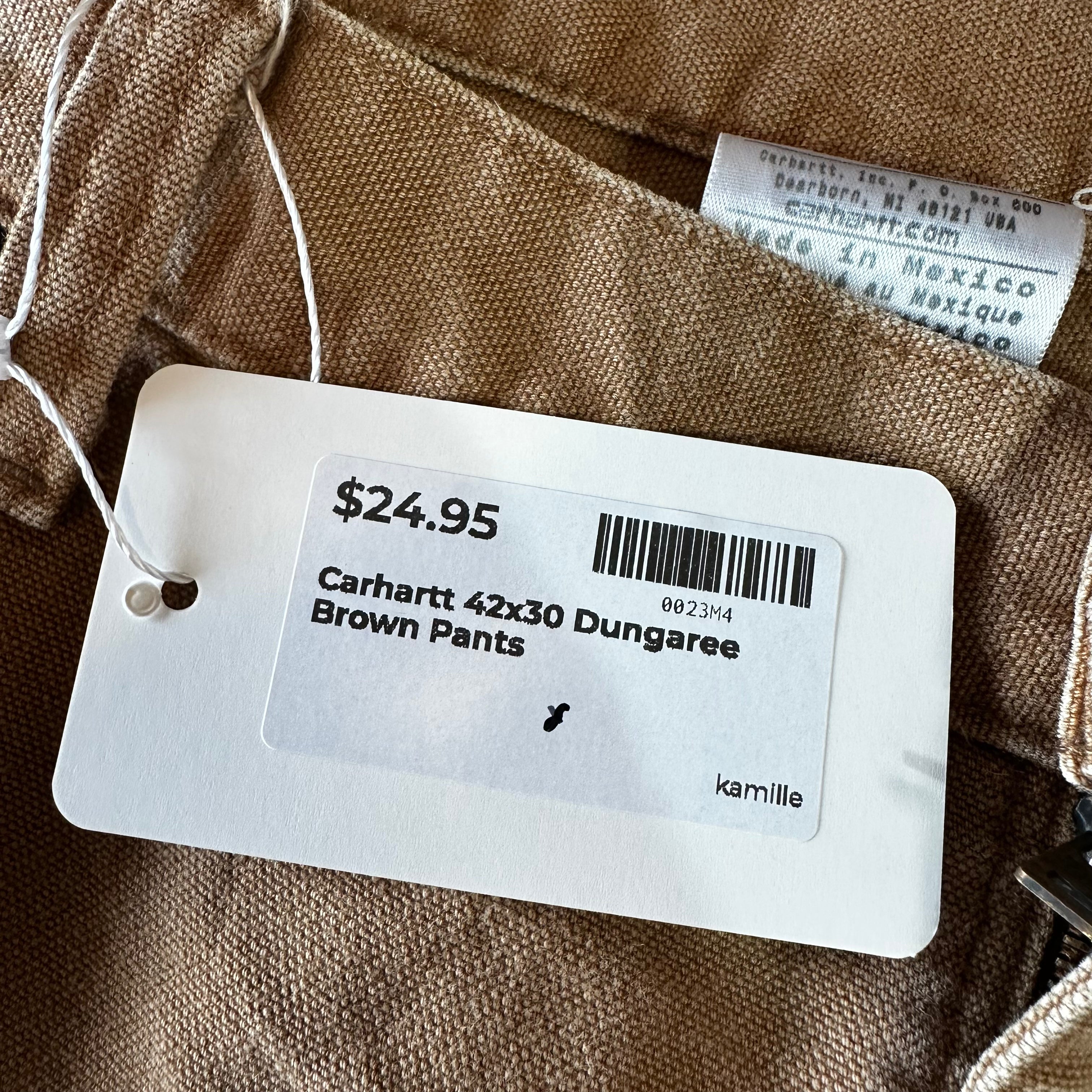 Carhartt 5 Pocket Canvas Pants Men’s 42x30 brown