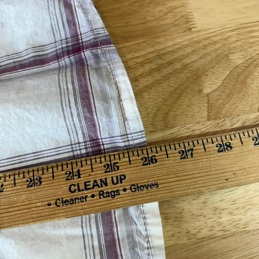 Carhartt Womens Medium Button Shirt 3/4 Sleeve Button Up Workwear White plaid