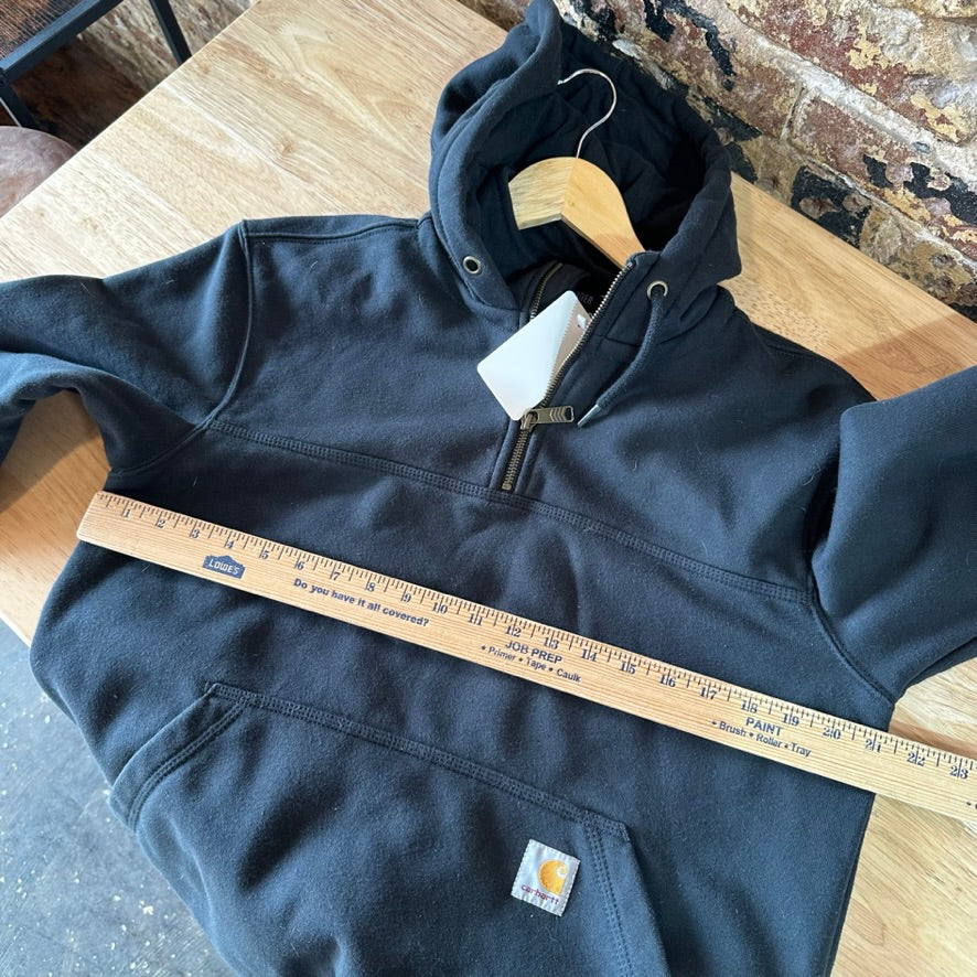 Carhartt Rain Defender 1/4 Zip Black Men’s Size Small Hoodie Logo