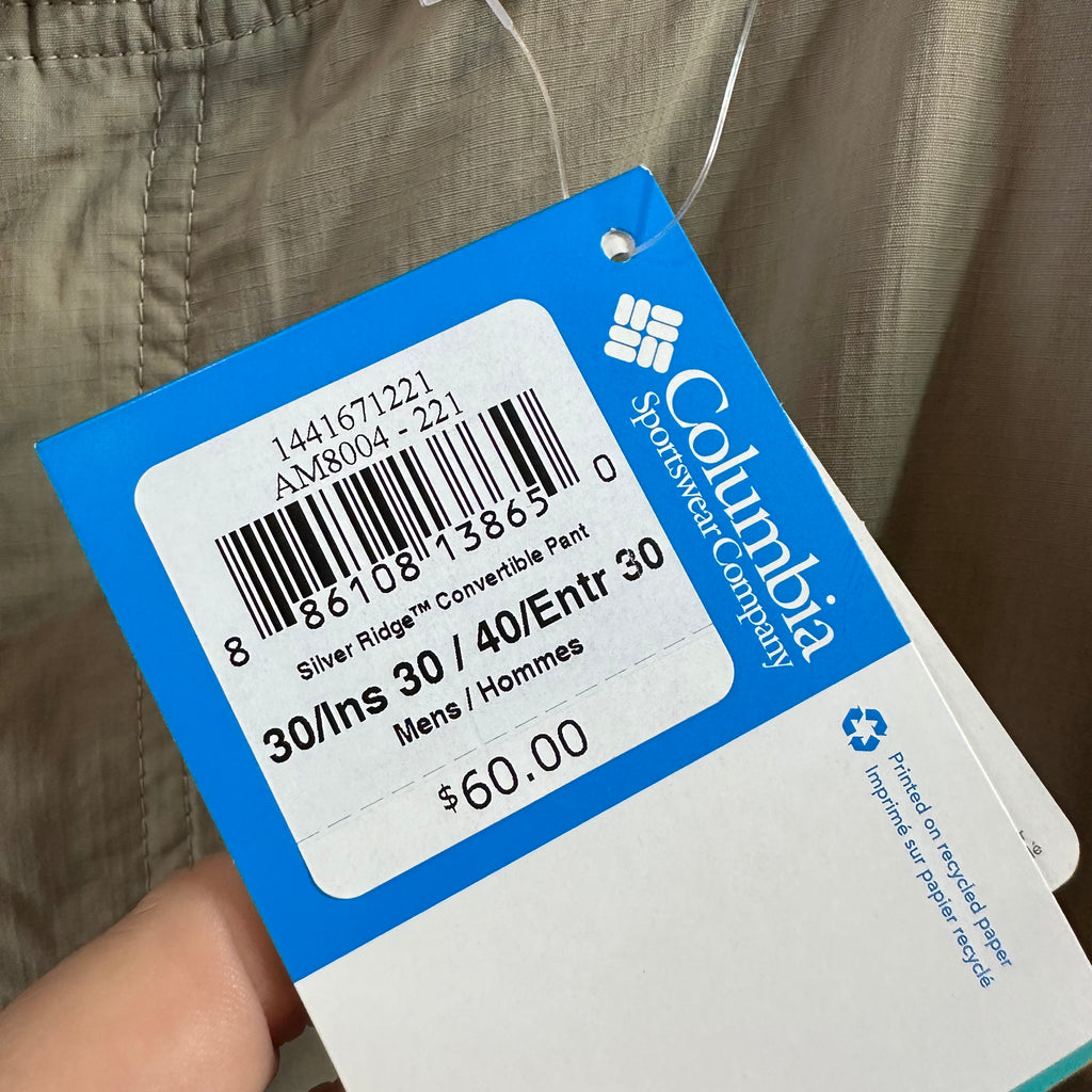 Columbia Mens 30x30 Tan Jeans