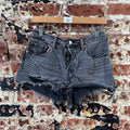 Levi's Cut Off Denim Black Jean Shorts Womens 27 Distressed- 30x2"