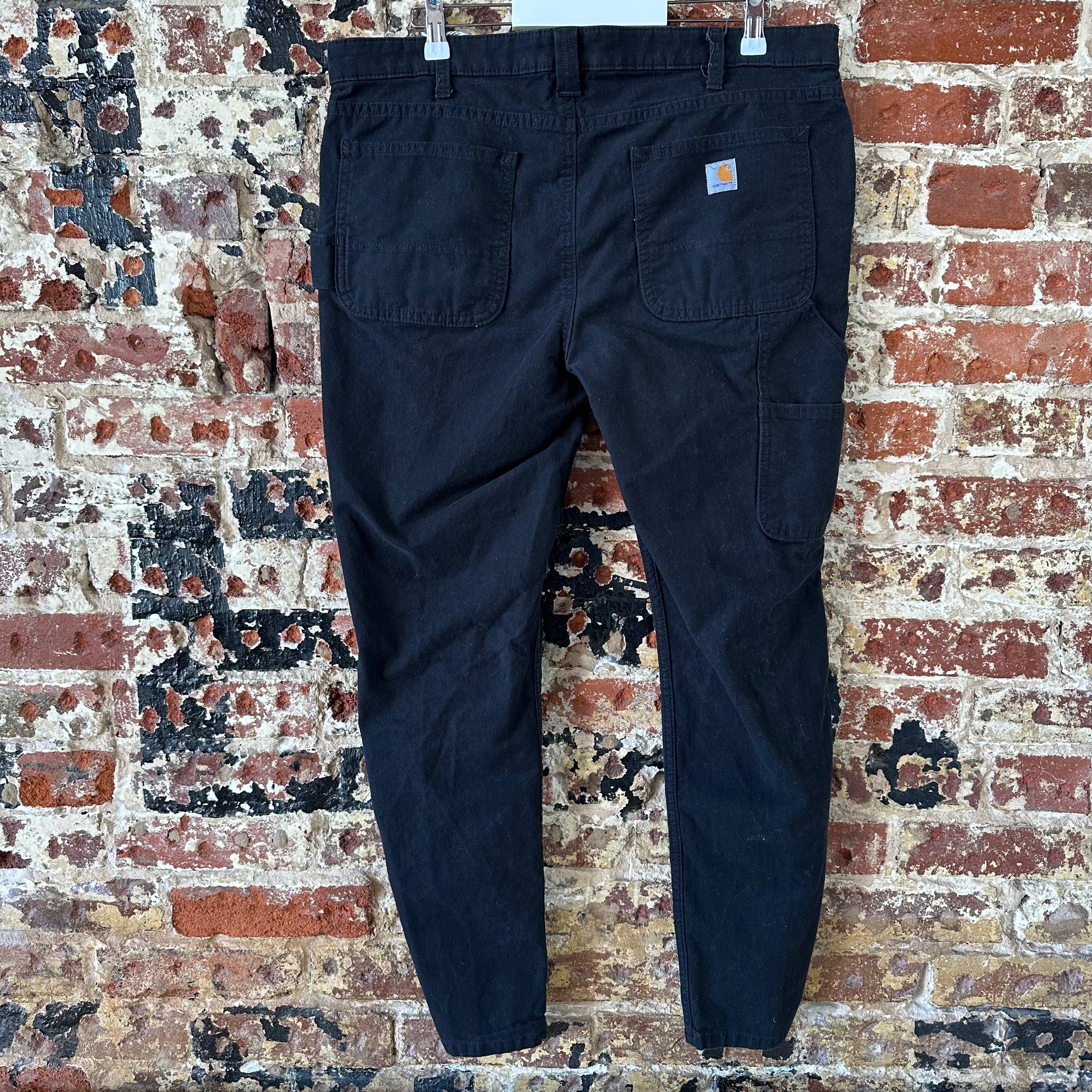 Carhartt Canvas Pants Womens Size 16 Slim Fit (37x29) Black Work BLK