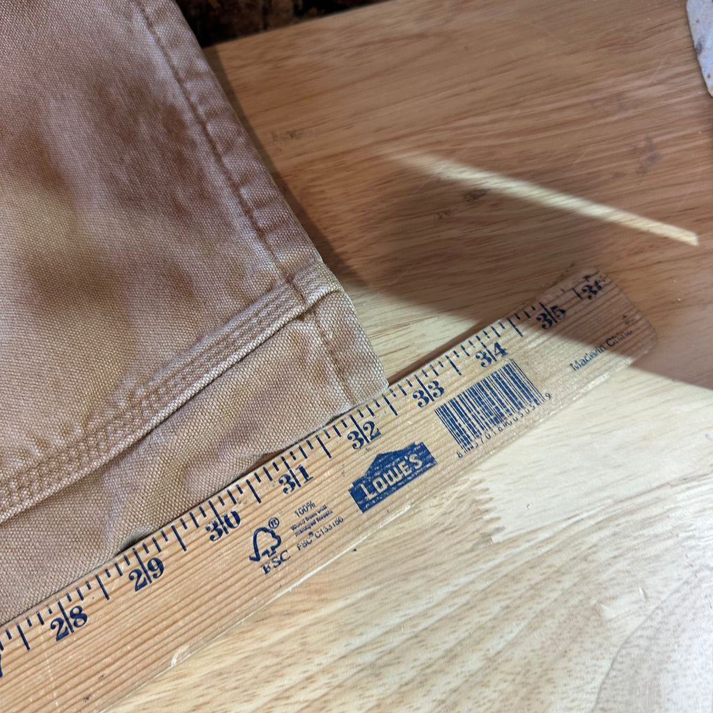 Carhartt Flannel Lined Brown Pants Mens 36x32