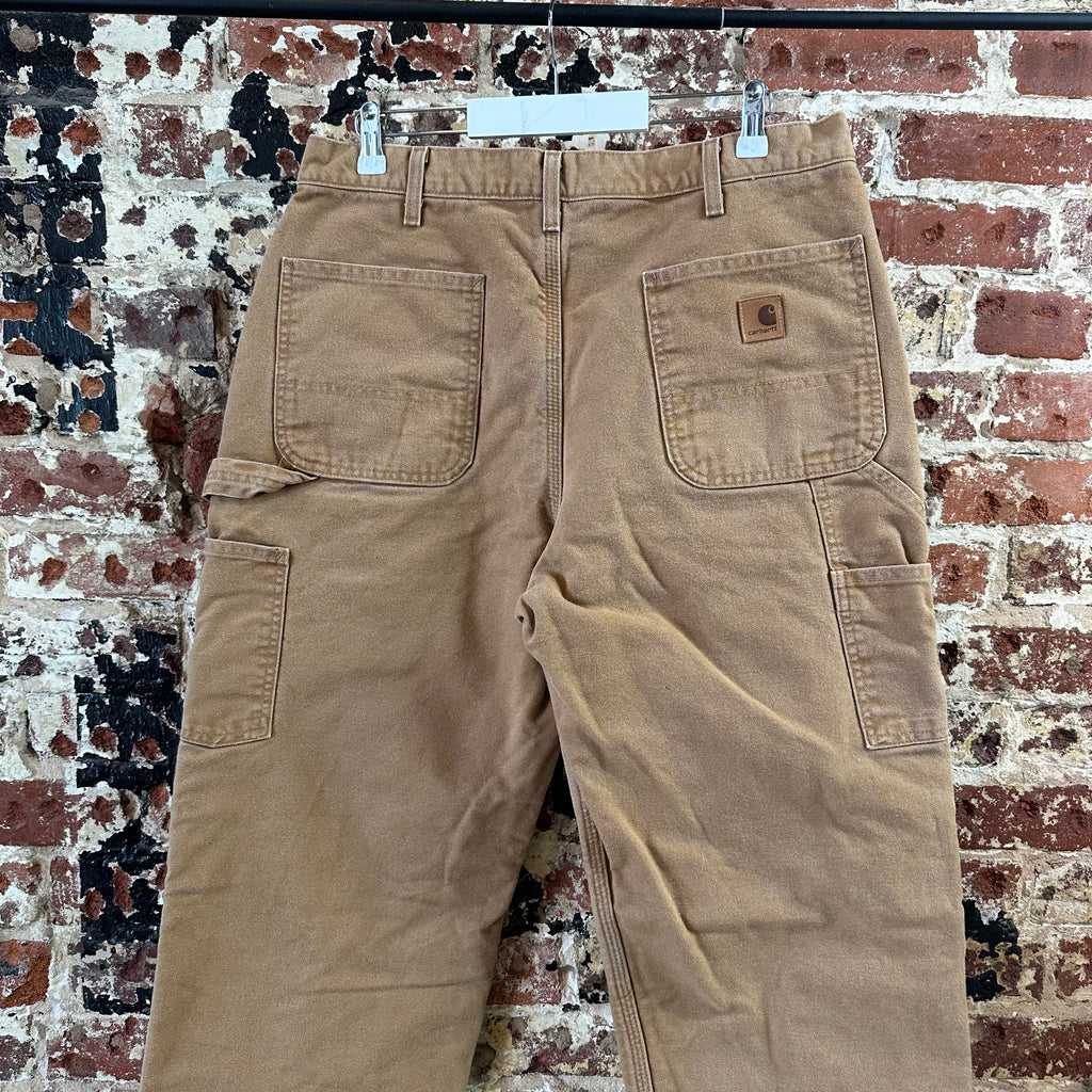 Carhartt Flannel Lined Brown Pants Mens 36x32
