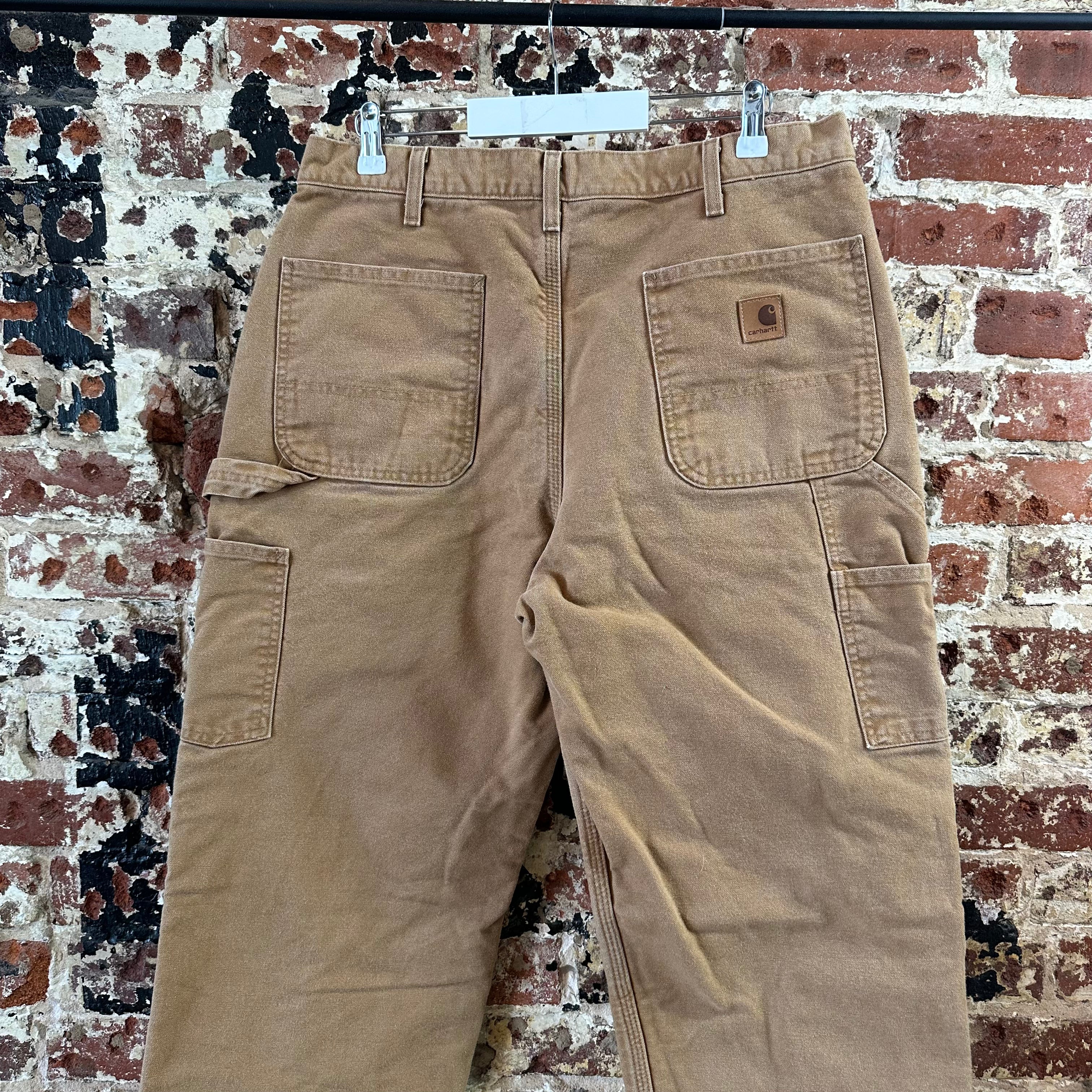 Carhartt Flannel Lined Brown Pants Mens 36x32