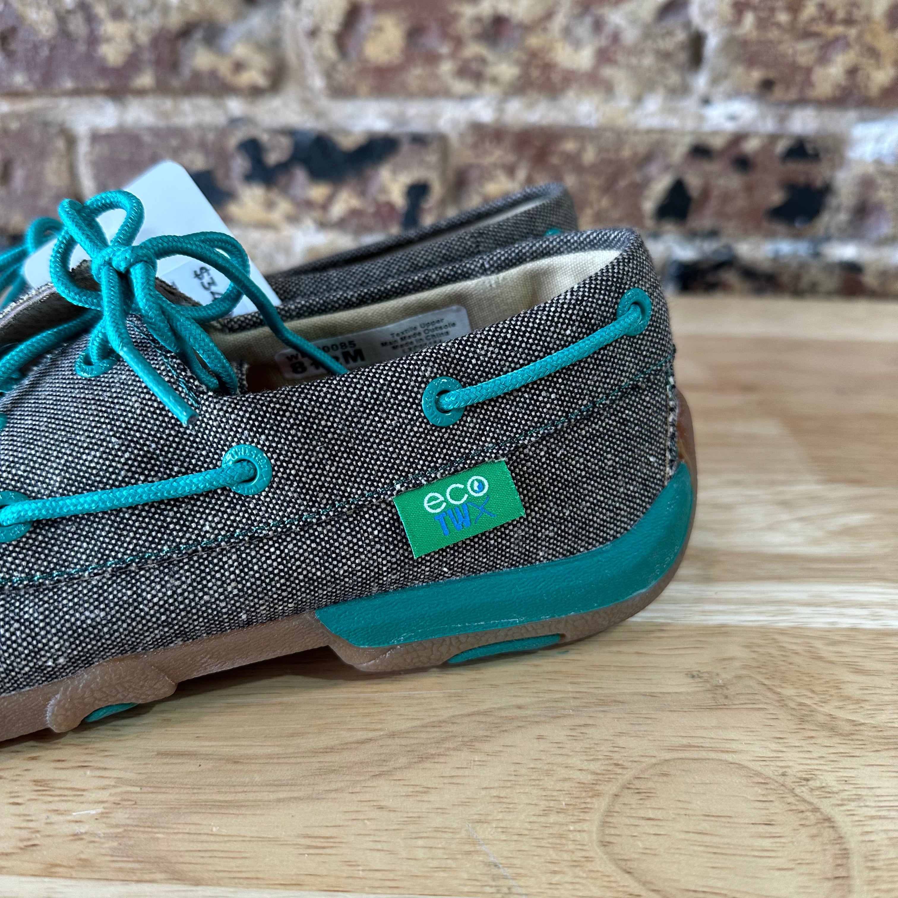 Twisted X Womens 8.5 ECO Driving Moccasins gray dust Casual Shoe