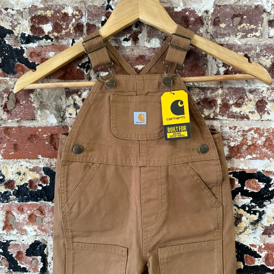 Carhartt Brown Overall Bibs Kids 12M  Toddlers NEW