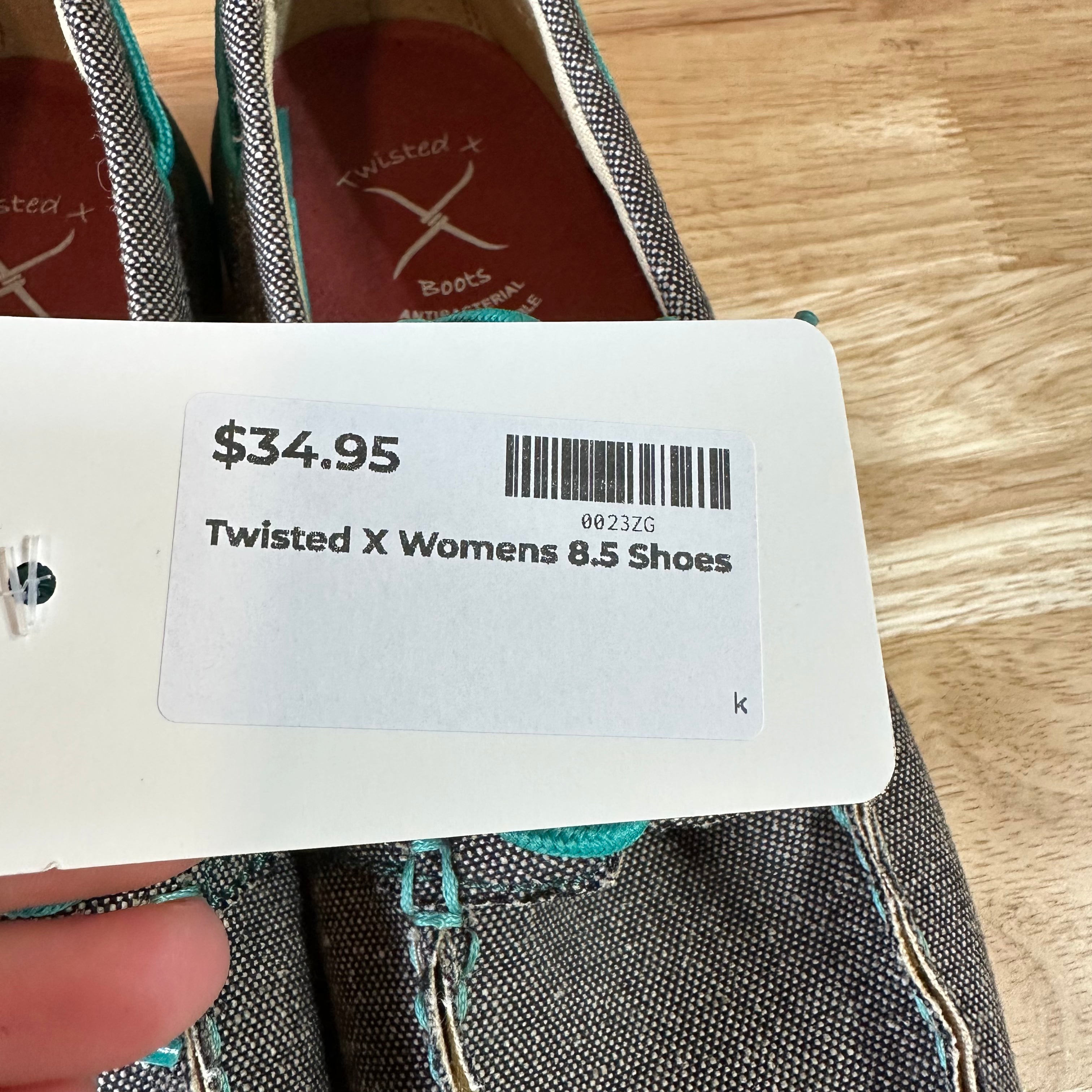 Twisted X Womens 8.5 ECO Driving Moccasins gray dust Casual Shoe