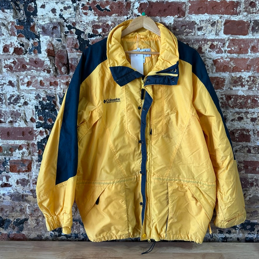 COLUMBIA Double Whammy Jacket Mens XL Winter Yellow (shell only)