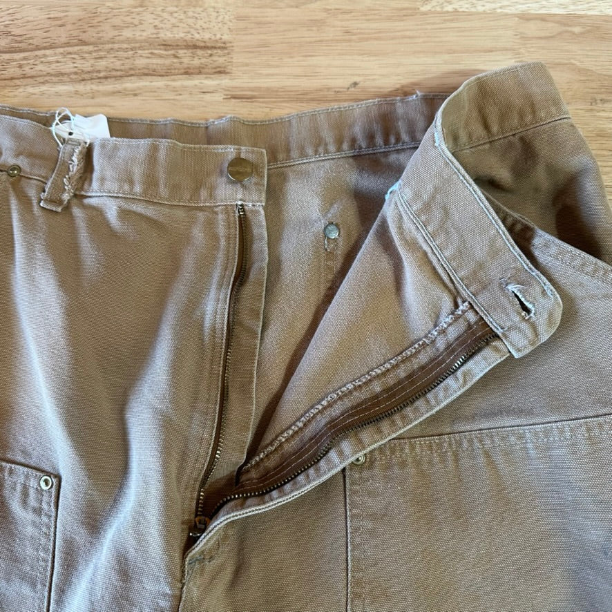 Carhartt Mens 38x32 Brown Double Knee Pants