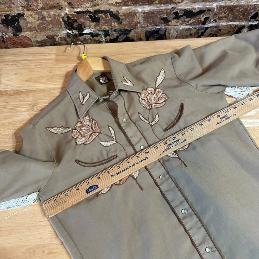 VTG Karman Mens Medium Western Fringe Shirt