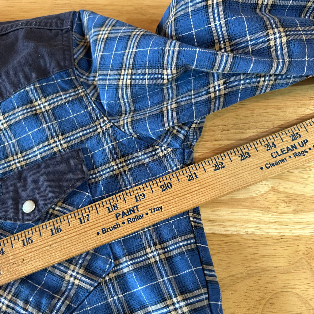 Wrangler Mens Medium Blue Western Shirt