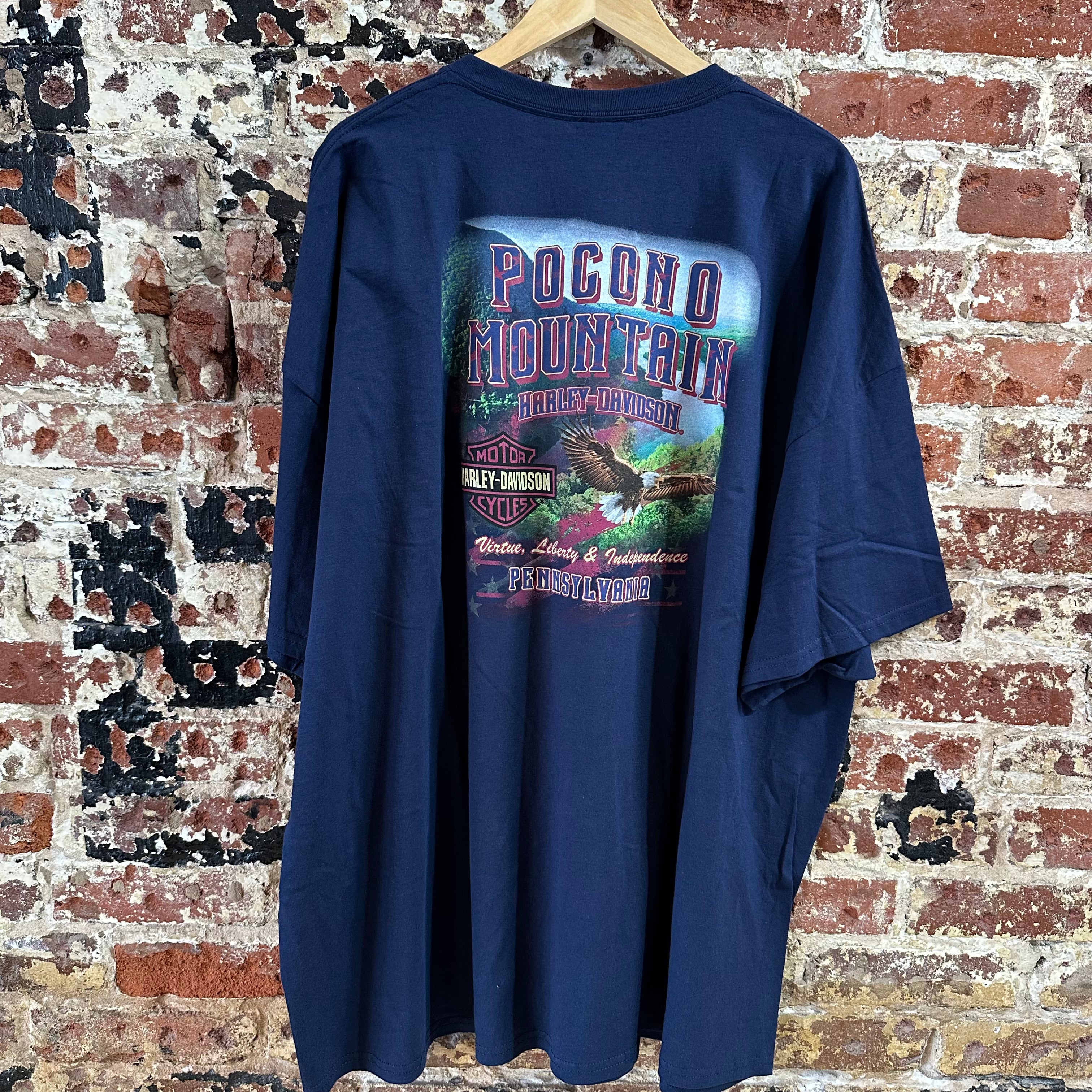 Harley Davidson Men's 5XL Short Sleeve Blue T-Shirt NEW