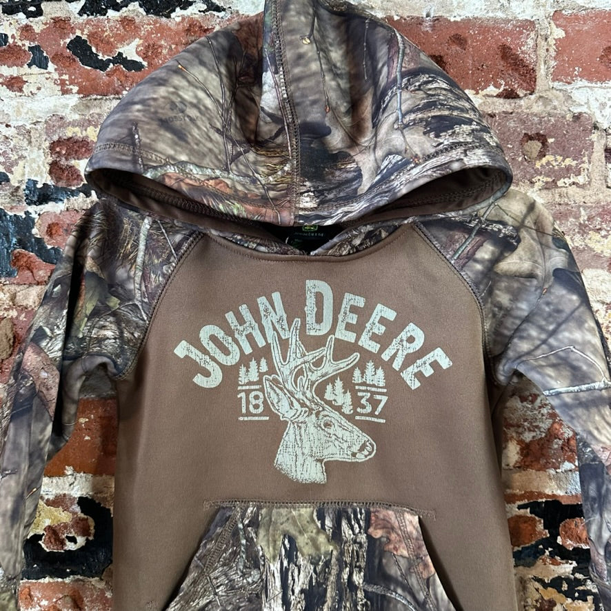 John Deere Brown Hoodie Boys 3T