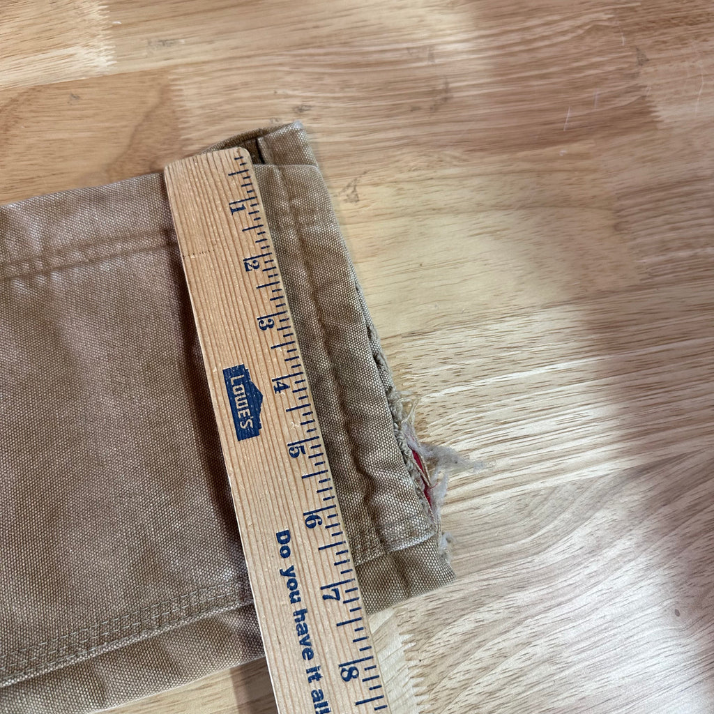 Vintage Carhartt Boy's Medium Brown Bib Insulated Overalls Double Knee Farm Bibs