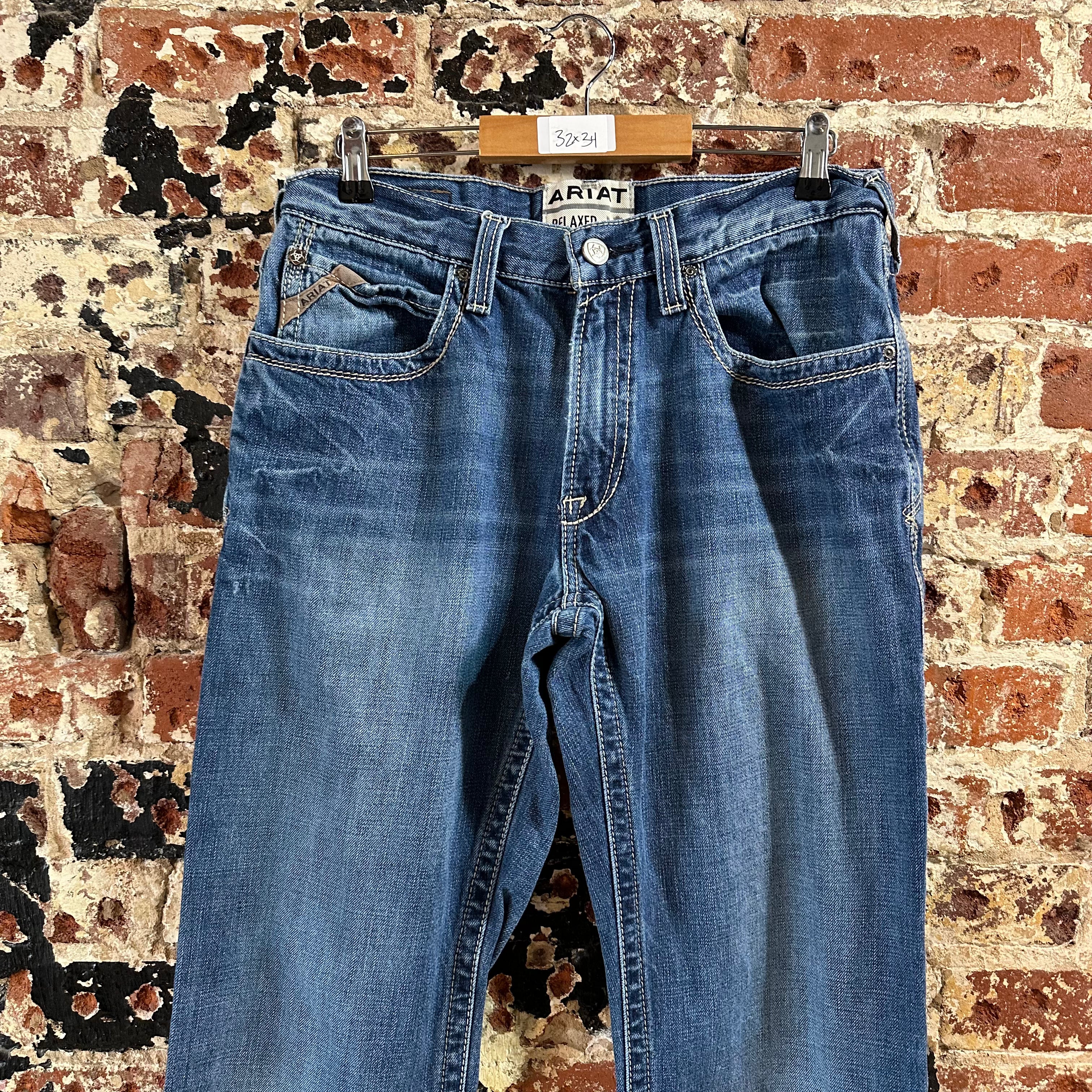 Ariat M4 Relaxed Boot Cut Blue Jeans Men's 32x34 Western Cowboy