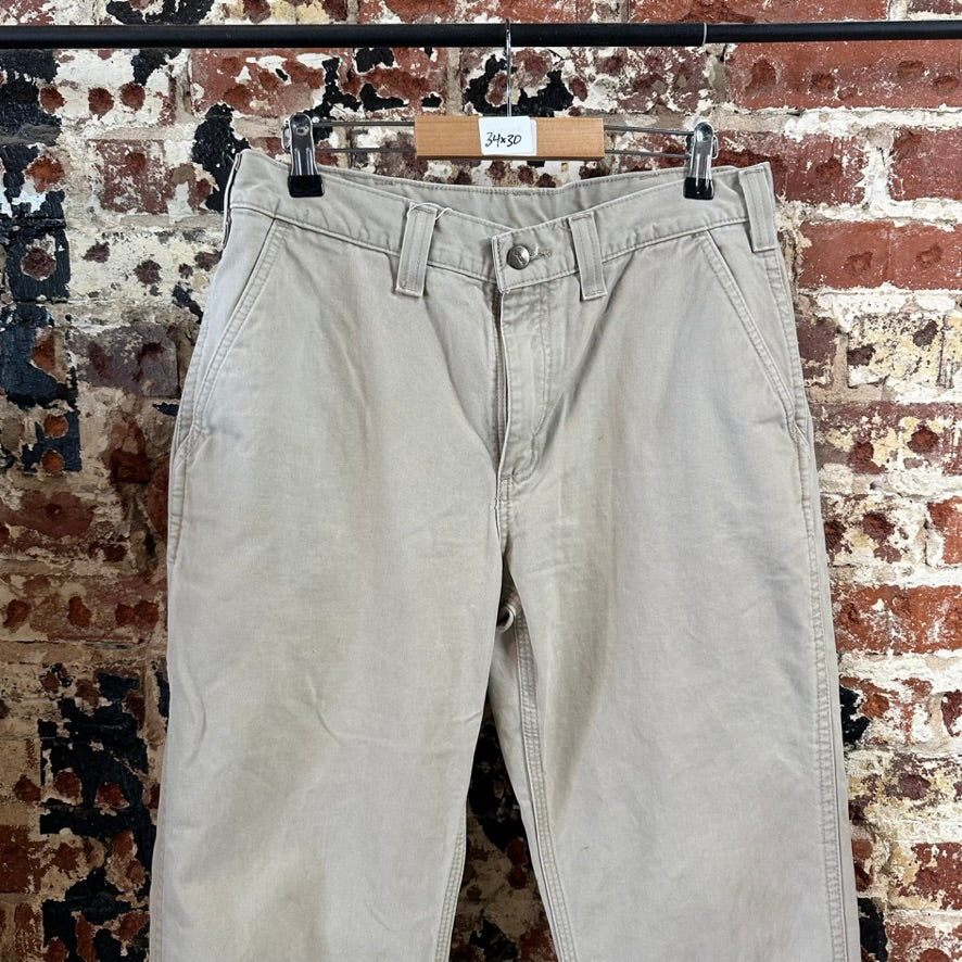 Carhartt Mens 34x30 Tan Pants