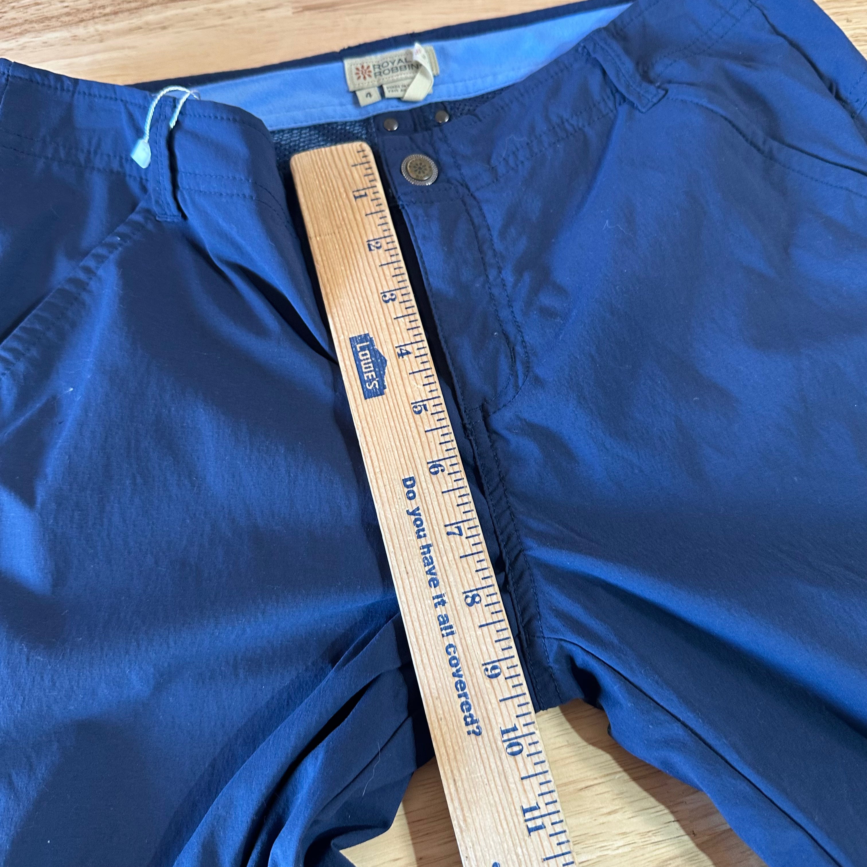 Royal Robbins Pants Women's 4 Lightweight Capri Blue Outdoor Hiking 32x21"