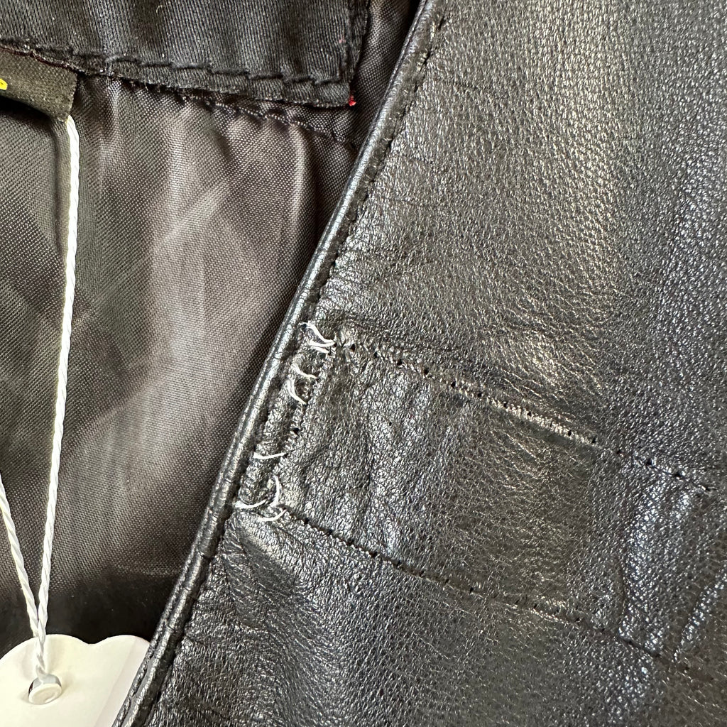 Vintage Hot Leathers Motorcycle Biker Vest Men’s L Black Moto 80s VTG Genuine