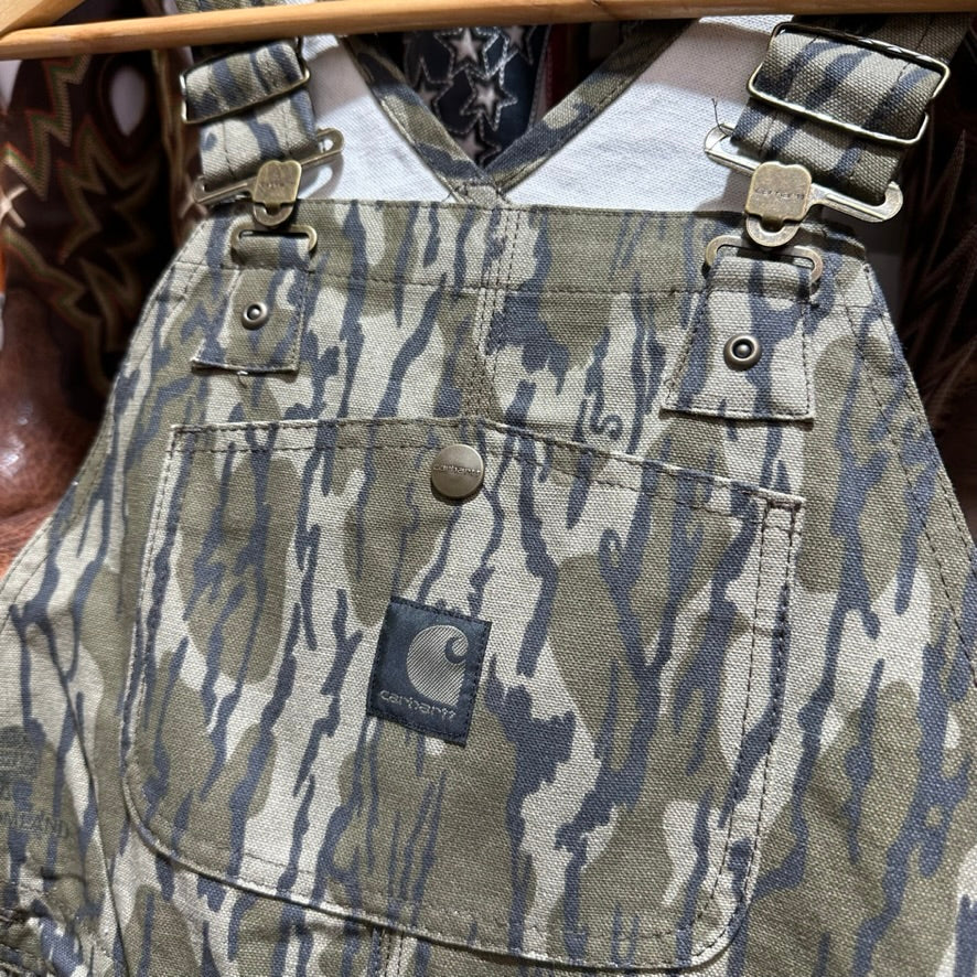 Carhartt Insulated Camo Overalls boys 10 Bibs