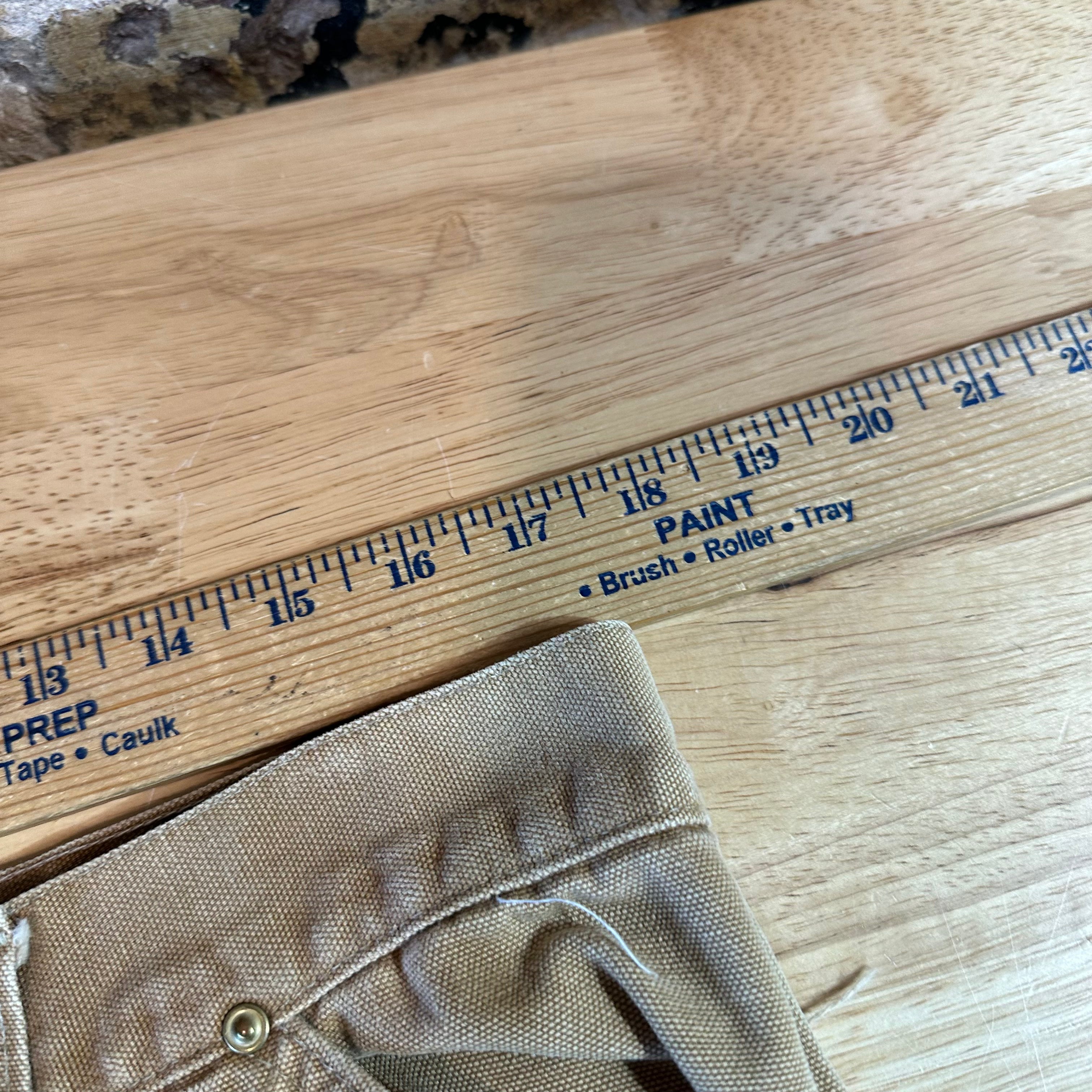 VTG Carhartt 62W Brown Mens 35x32 Double Knee Pants