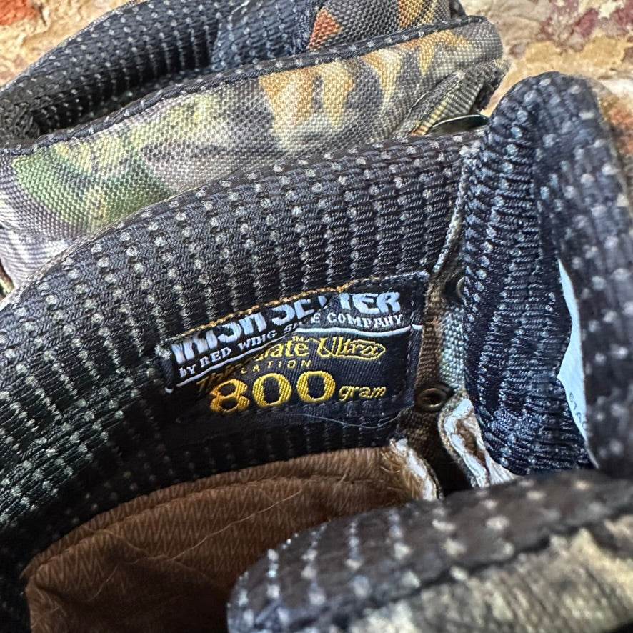 Irish Setter Insulated Hunting Boots 9.5EE Camo UltraDry Waterproof 800g Lace Up