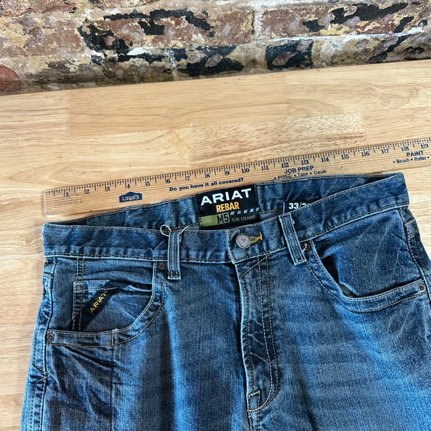 Ariat M5 Mens 33x38 Blue Jeans