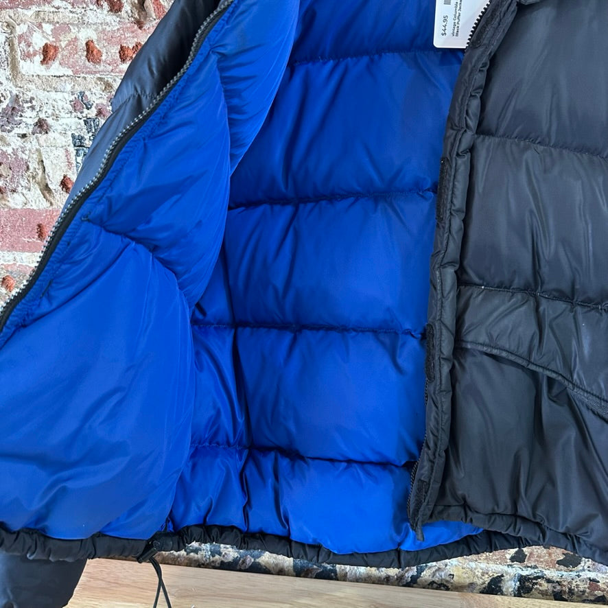 Columbia Men's Duck Down Puffer Jacket Black Full Zip