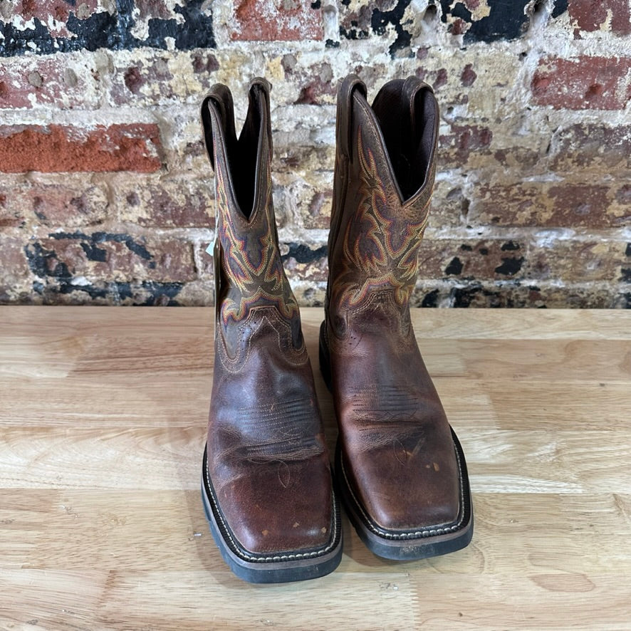 Justin WK4681 Driller Work Boots 9D Square Toe EH Soft Toe Western Stampede