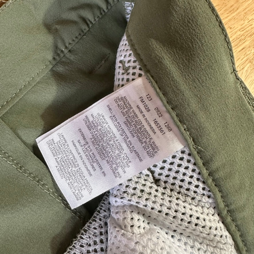 Columbia PFG Shorts Mens 34 Green Fishing Outdoor Hiking 9" inseam